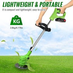 Push Weed Eater strimmer, Battery Operated Grass Cutter