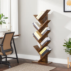 Bookshelves Display Unit Tree-Shaped - Brown