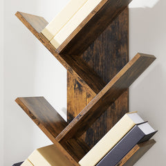 Bookshelves Display Unit Tree-Shaped - Brown