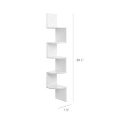 VASAGLE Floating Corner Shelf - 5-Tier