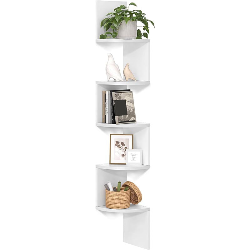 VASAGLE Floating Corner Shelf - 5-Tier