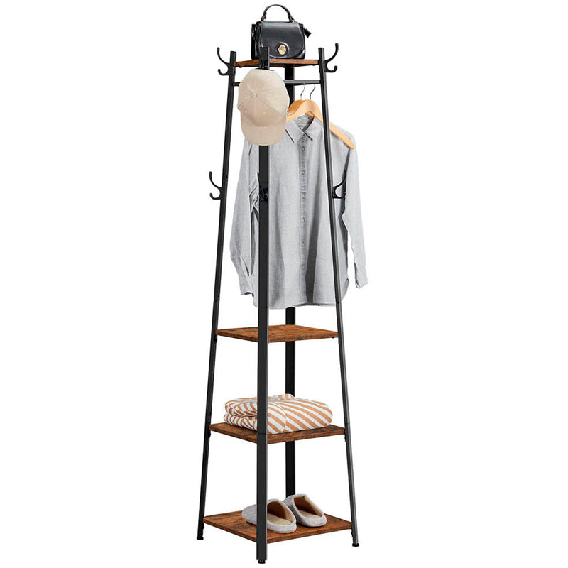 Industrial Coat Rack/Stand with Hooks | VASAGLE 3-Shelf