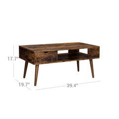 Living Room Coffee Table with Drawer by VASAGLE