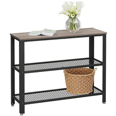 VASAGLE Hallway Table with Mesh Shelves