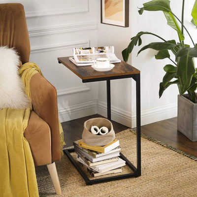 Rustic brown side table