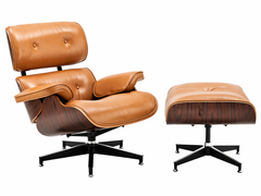 Replica Chair with Ottoman