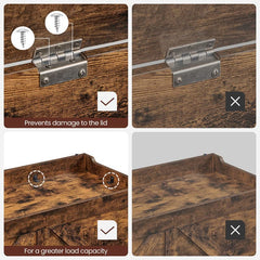 Vasagle Farmhouse Style Storage Bench