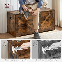 Vasagle Farmhouse Style Storage Bench