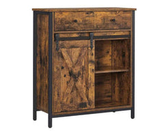 VASAGLE Sliding Barn Door Buffet Cabinet - Storage Sideboard