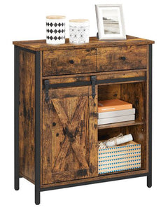 VASAGLE Sliding Barn Door Buffet Cabinet - Storage Sideboard