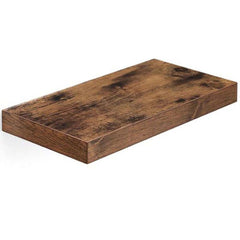 rustic brown floating shelf