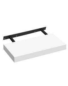 white floating bookshelf