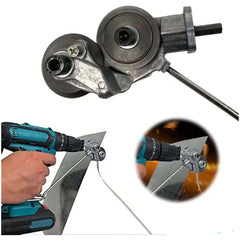 Metal nibbler drill attachment