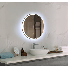 Bathroom LED Mirror Round Frameless 70CM