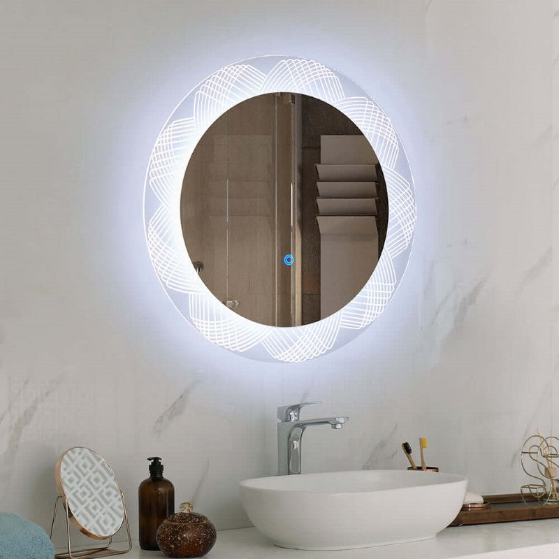 Bathroom LED Mirror Round Frameless 60CM