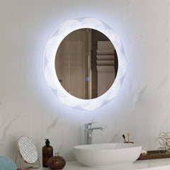 Bathroom LED Mirror Round Frameless 70CM