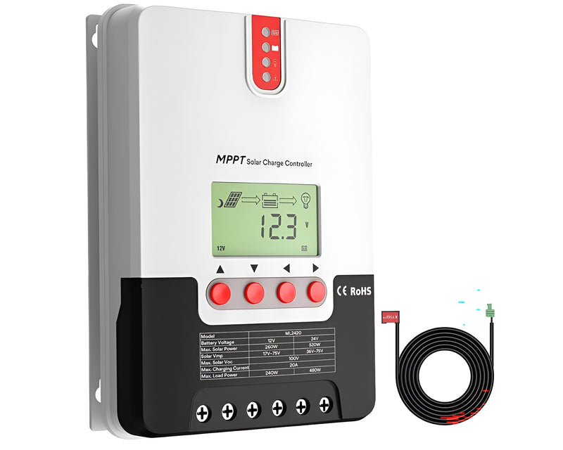 40A MPPT solar controller front