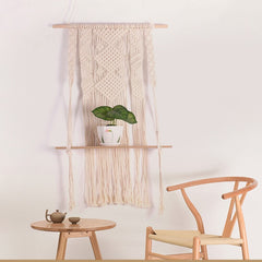 Macrame Wall Art otton yarn + wood 80 * 50cm