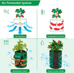Plant Grow Bag with Window 25L 4PCs