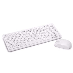 White wireless keyboard front view