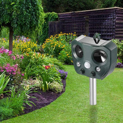 Ultrasonic Solar Powered Insect Animal Repeller Pir Dog Cat Scarer