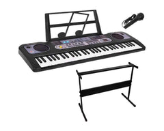 Keyboard Piano with Microphone and Piano Stand