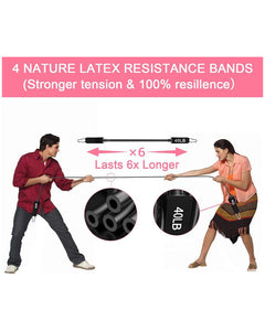 Pilates Stick Bar with Resistance Bands