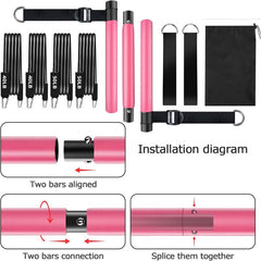 Pilates Stick Bar with Resistance Bands