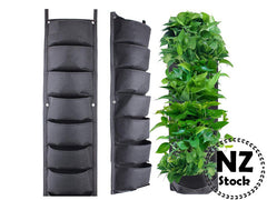 Vertical Garden Wall Hanging Planter Wall Mount Balcony Plant Grow Bag 7 Pockets