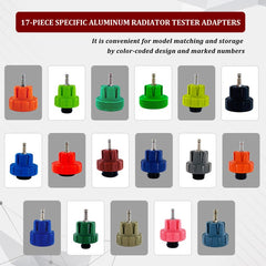 34pcs Radiator Pump Cooling System Pressure Tester Vacuum Purge Kit