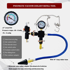 34pcs Radiator Pump Cooling System Pressure Tester Vacuum Purge Kit