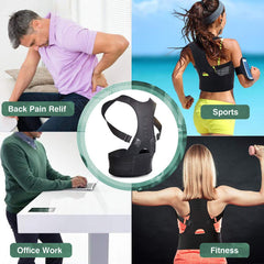 Posture Back Support Brace Belt Back Posture Corrector Lumbar Shoulder Support Brace Belt Men Women