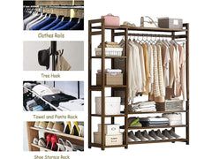 Bamboo Wardrobe Clothes Rack