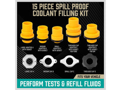 Spill Proof Car Radiator Coolant Filling Funnel Kit Universal Adapter