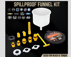 Spill Proof Car Radiator Coolant Filling Funnel Kit Universal Adapter