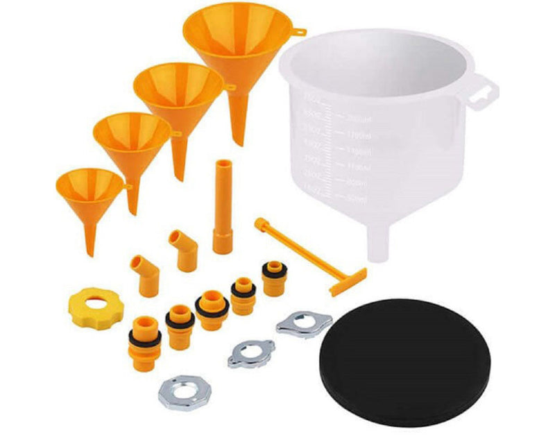 Spill Proof Car Radiator Coolant Filling Funnel Kit Universal Adapter