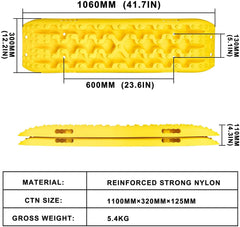 X-BULL Recovery Tracks Sand Mud Snow Track Tire Ladder 4WD (3Gen, Yellow)