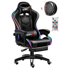 Gaming Chair with Footrest – RGB Gaming Chair with Speakers & Lights