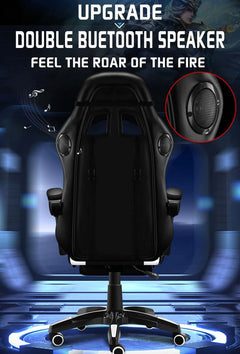 Gaming Chair - Gaming Chair with Foot Rest RGB Light