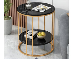 Coffee table with steel frame