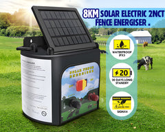 Solar Electric Fence Energiser 8Km
