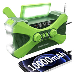 emergency hand crank radio front