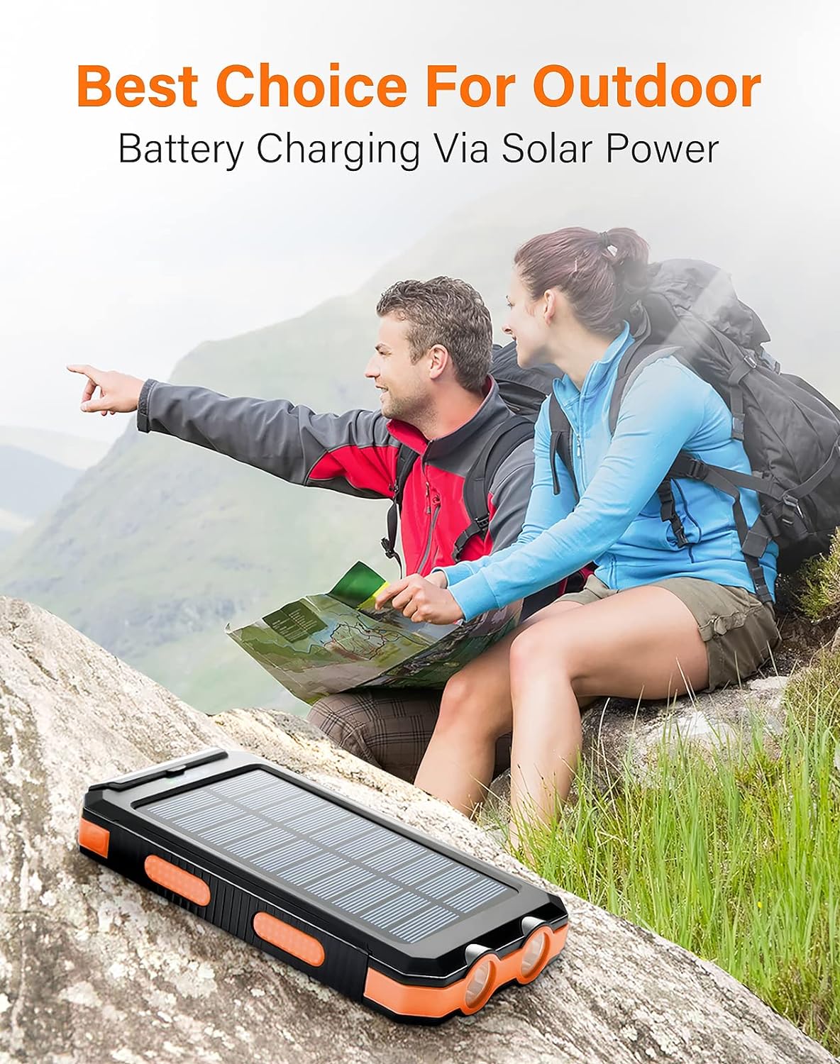 Solar Power Bank Solar Charger 20000Mah - Main Image
