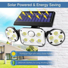 3-Headed Outdoor Solar Motion Sensor Light