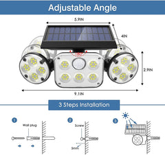 3-Headed Outdoor Solar Motion Sensor Light