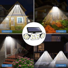 3-Headed Outdoor Solar Motion Sensor Light