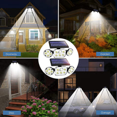 3-Headed Outdoor Solar Motion Sensor Light