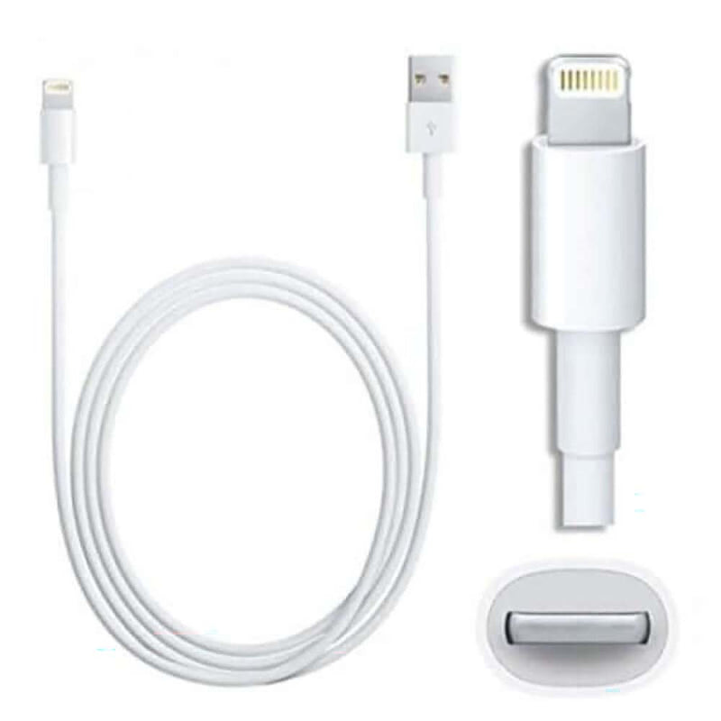 White Foxconn iPhone charger cable