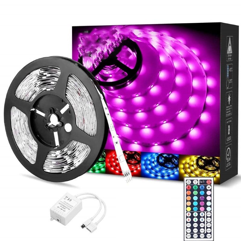 Led Strip Light Kit 5M 240Led 5050 Rgb With 44 Key Controller