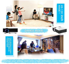 LCD Projector multimedia player with remote